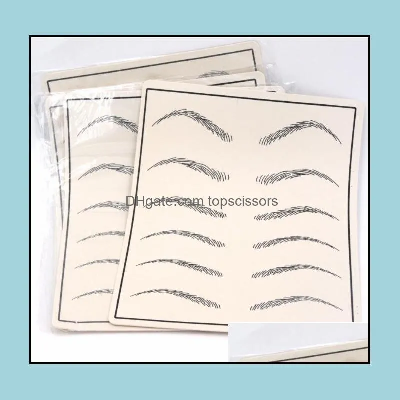 10pcs cosmetic permanent makeup eyebrow tattoo practice skin supply fake eyebrow tattoo practice skin for microblading
