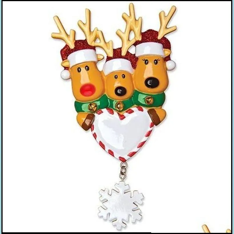 christmas deer love listing resin tree decoration creative holiday pendant decorative crafts