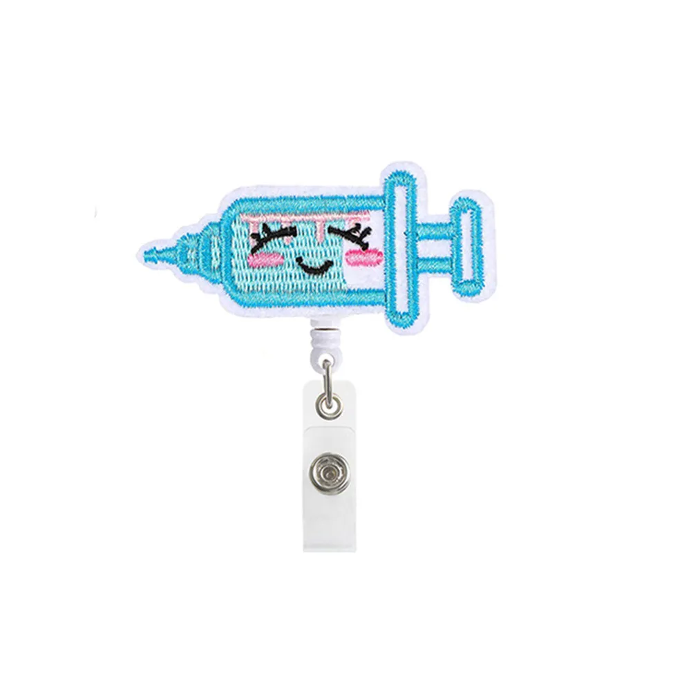 new fashion retractable nurse badge reel clip badge holder students doctor id card holder needles pills heart doctor design