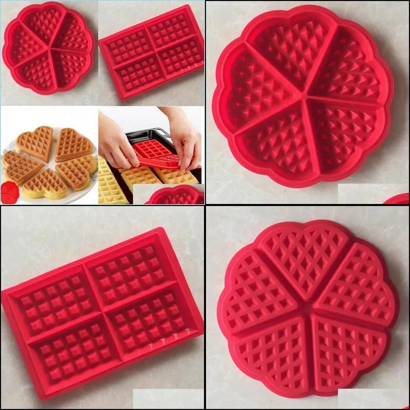 baking moulds family silicone waffle mold maker pan microwave cookie cake muffin bakeware cooking tools kitchen accessories supplies