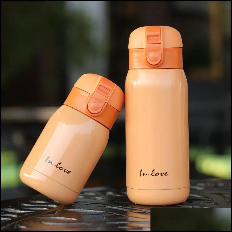 cute water bottles 200ml/360ml candy mini thermos cup kids cartoon bottle stainless steel thermal coffee mug vacuum flask insulated