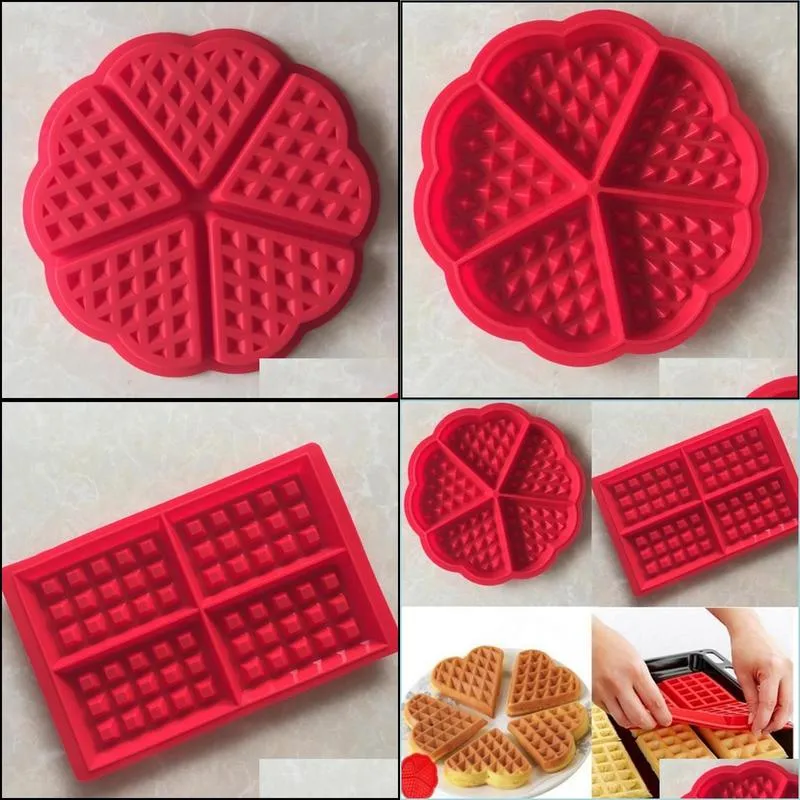 baking moulds family silicone waffle mold maker pan microwave cookie cake muffin bakeware cooking tools kitchen accessories supplies