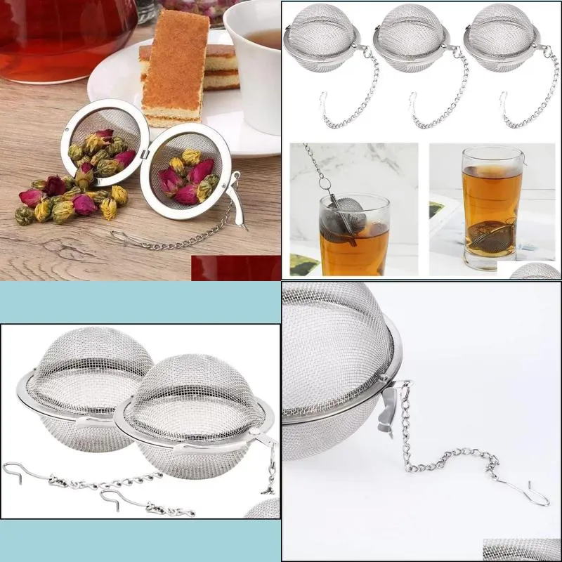 stainless steel tea pot infuser sphere locking spice tea ball strainer mesh infuser tea strainer filter infusor fy3573