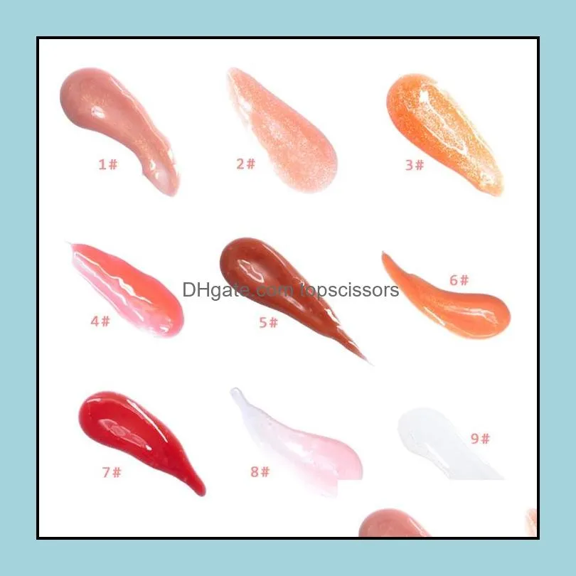 moisturizing plumping lipgloss cherry glitter lip gloss lip plumper makeup nutritious mineral oil clear lipstick 6pcs