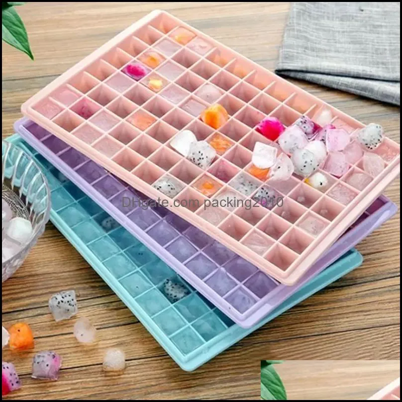 diy creative 96 grids ice cream cube tools small mold square shape silicone ice tray fruit maker bar kitchen home accessories