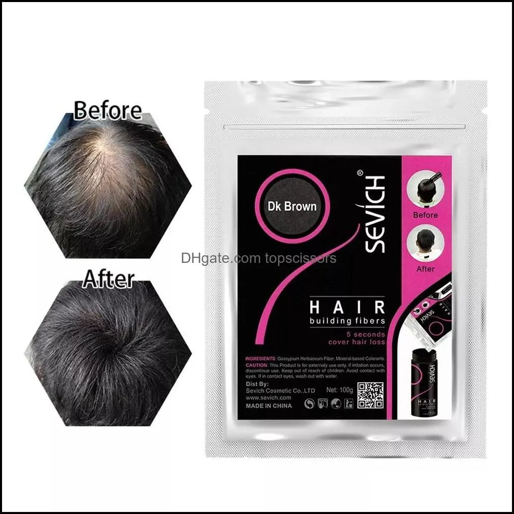 sevich 100g hair loss product hair building fibers keratin bald to thicken extension in 30 second concealer powder for unsex