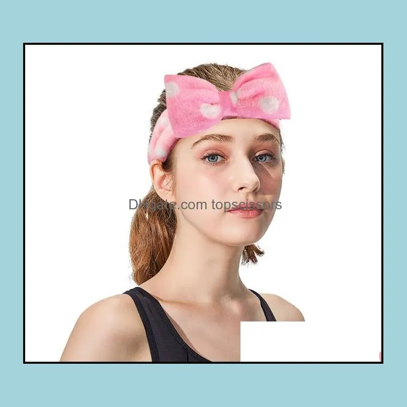 cute coral fleece soft headband cross top kont hairband elastic hair band for women girls wash face tu with lcd display titanium plate
