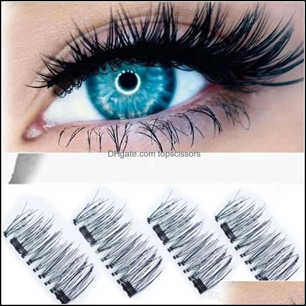 magnetic eyelashes with 4 magnets 3d false eyelash magnet lashes applicator natural eyelashes extension tweezer eyelash curler
