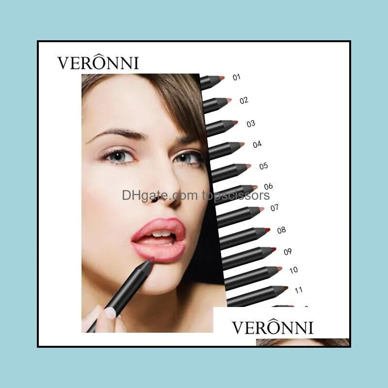 wholesale new hot fashion lipstick pencil womens professional lipliner waterproof lip liner pencil 9 colors makeup tools