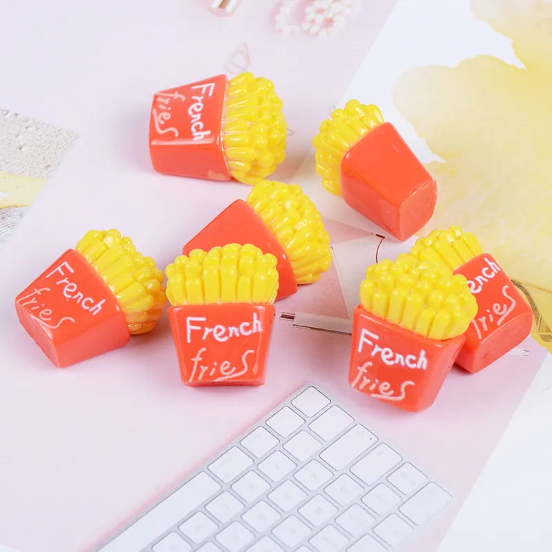 3d small french fries resin food charms for earring phone keychain pendant accessory diy crafts decor jewelry make