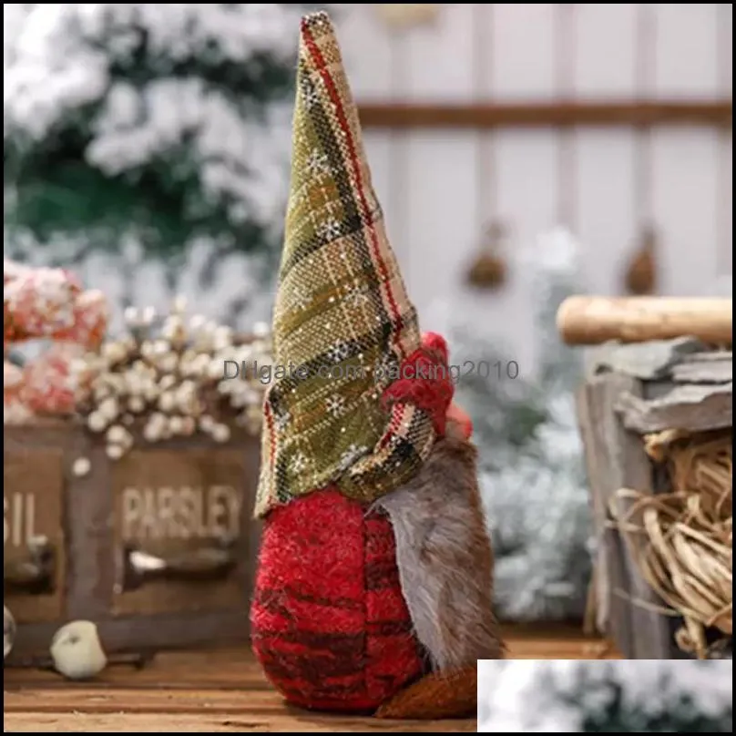 christmas decorations lovely cover eyes faceless doll ornaments old man small dolls lattice fabric ornament desktop decor in stock