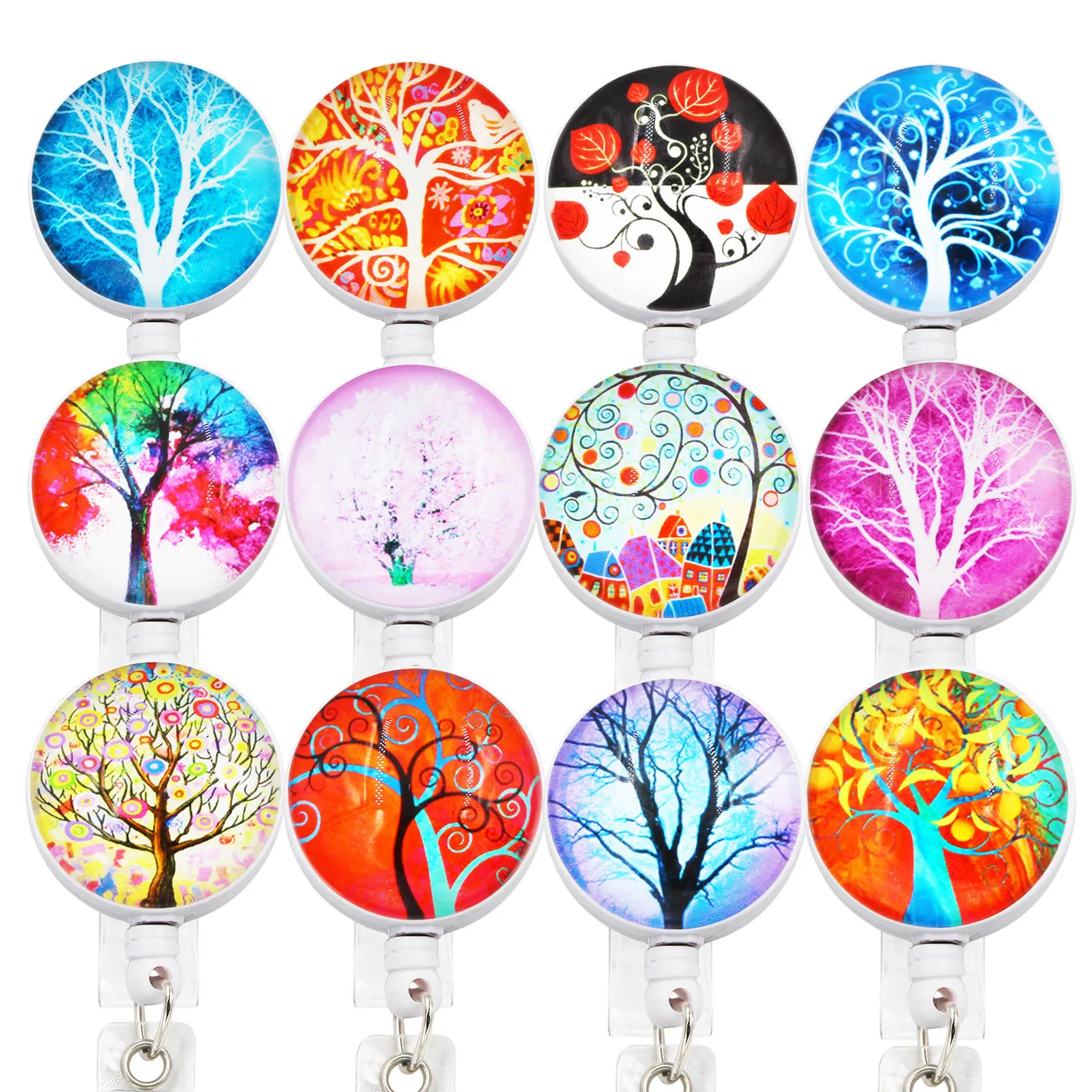 idclip lot id retractable badge holder with alligator clip life tree retractable cord id badge reel 24 inch