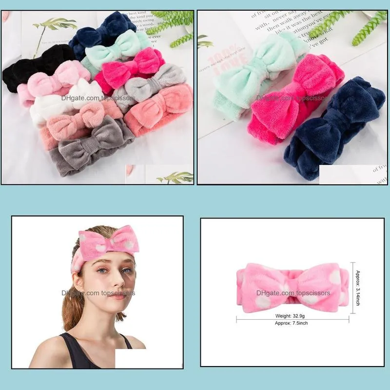 cute coral fleece soft headband cross top kont hairband elastic hair band for women girls wash face tu with lcd display titanium plate