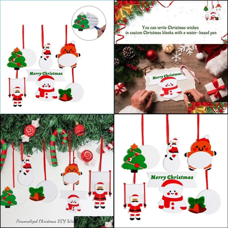 2022 christmas diy decoration 6 sets pvc xmas tree hanging ornament party pendant