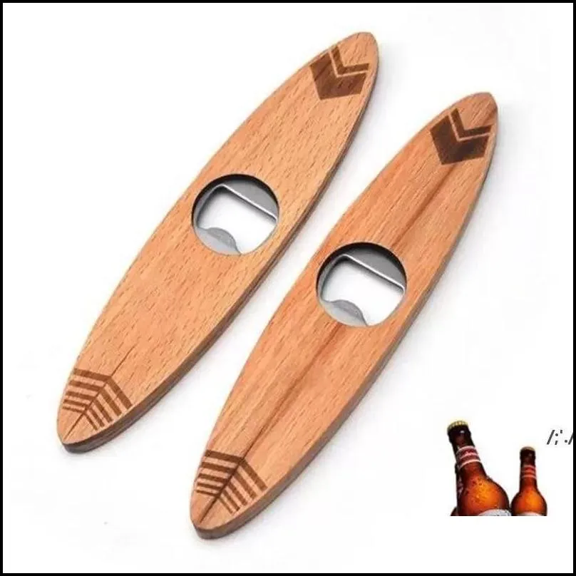 creative wood handle bottle openers bar blade beer opener vintage wooden handle stainless steel bartender