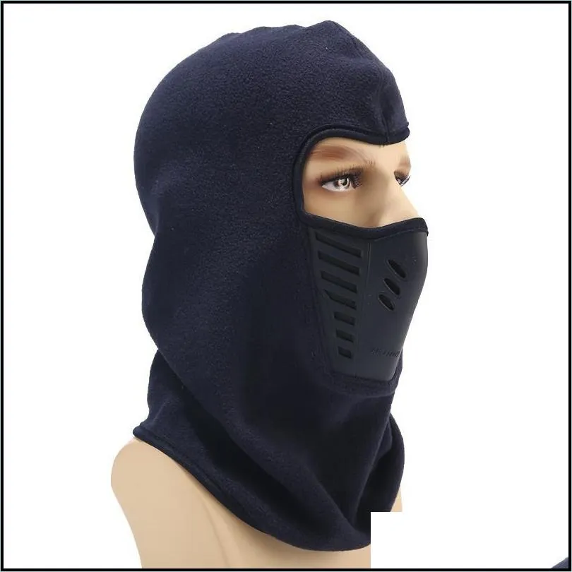 face mask outdoor motorcycle fleece hooded hats turbans headwear winter warm hat masks thicken winter ski riding cycling caps earmuffs