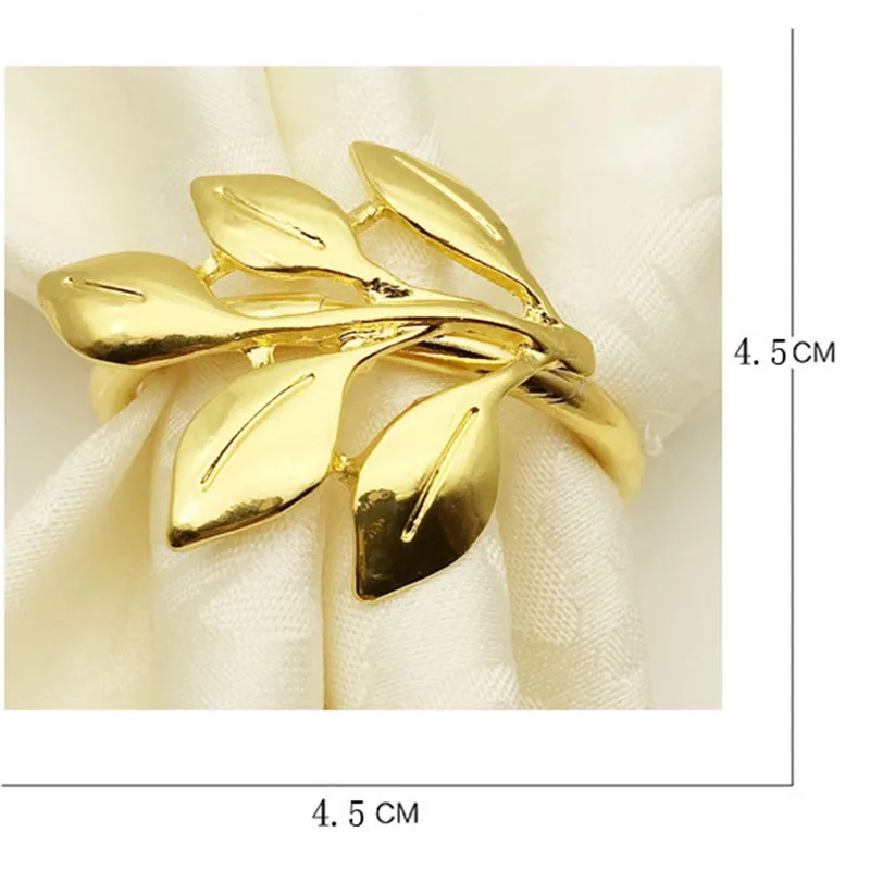 hotel napkin ring napkin holder fall leaves napkin buckle christmas wedding party gold napkin circle dinner table decor