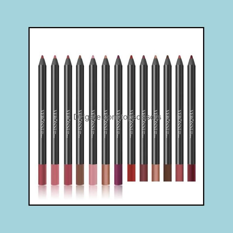 wholesale new hot fashion lipstick pencil womens professional lipliner waterproof lip liner pencil 9 colors makeup tools