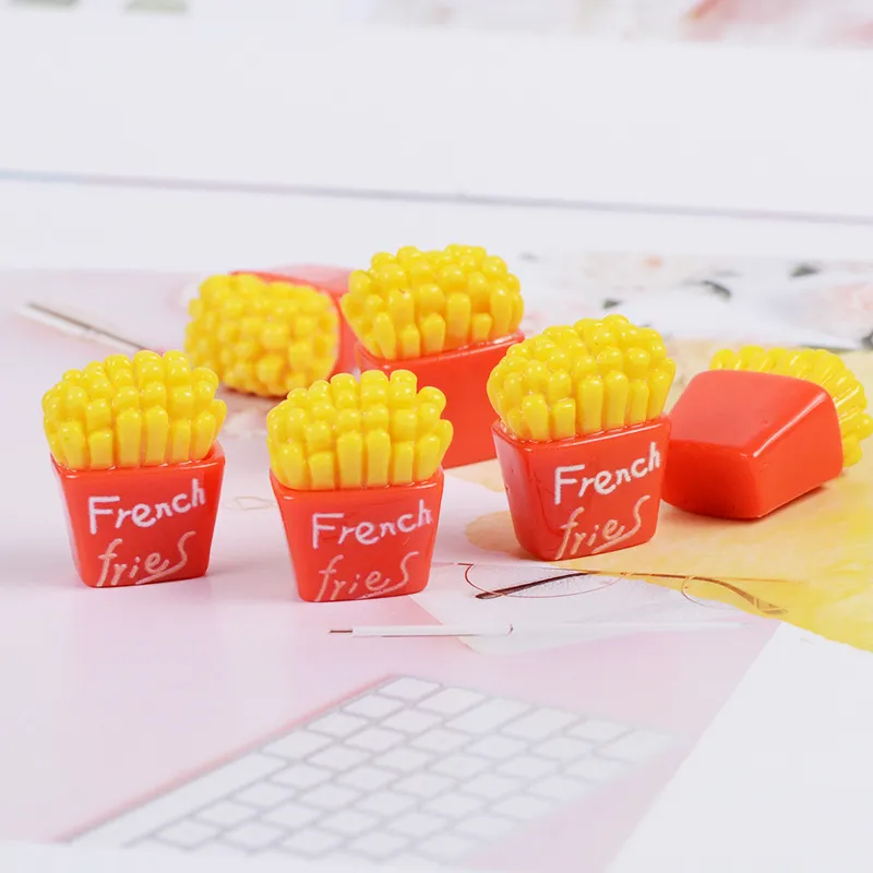 3d small french fries resin food charms for earring phone keychain pendant accessory diy crafts decor jewelry make