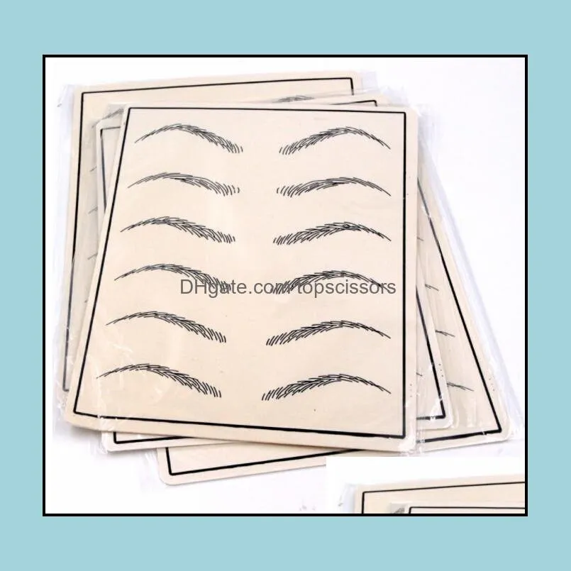 10pcs cosmetic permanent makeup eyebrow tattoo practice skin supply fake eyebrow tattoo practice skin for microblading