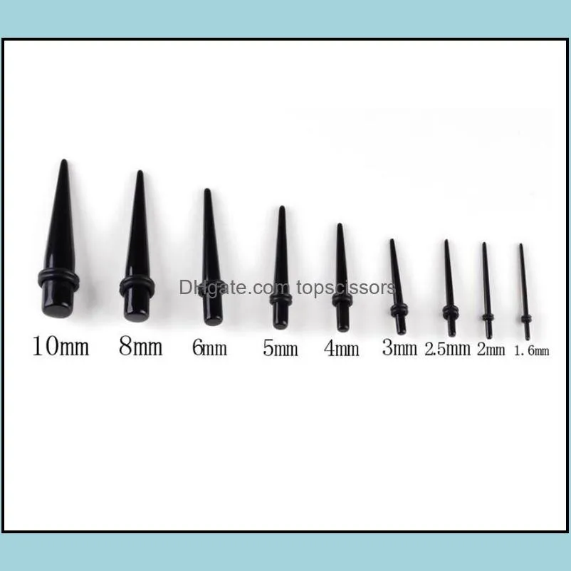 18pcs/set 1 610mm acrylic tapers ear plugs gauge stretching kit piercing for women men body jewelry punk style