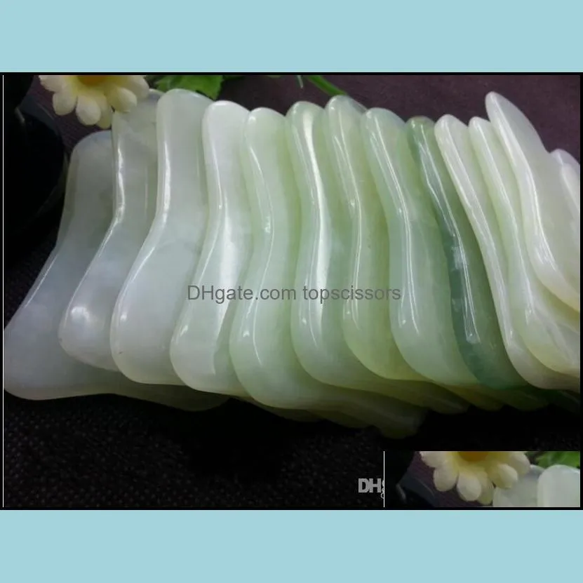 modern natural jade stone guasha gua sha board square shape massage hand massager relaxation health care beauty tool