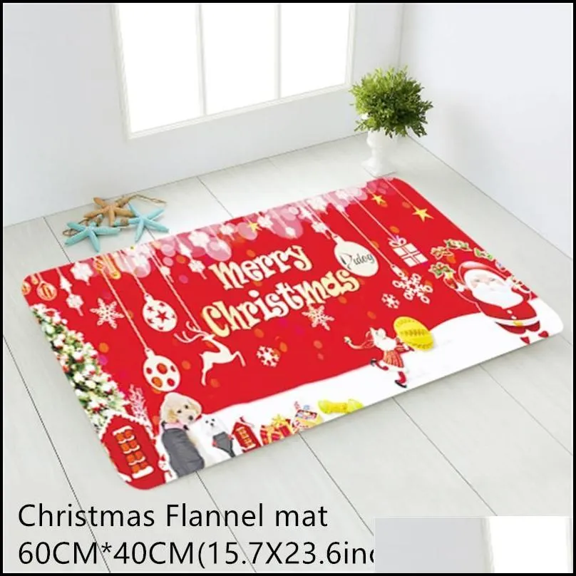 christmas decorations santa claus mat outdoor carpet merry decor for home ornaments navidad xmas new year gift