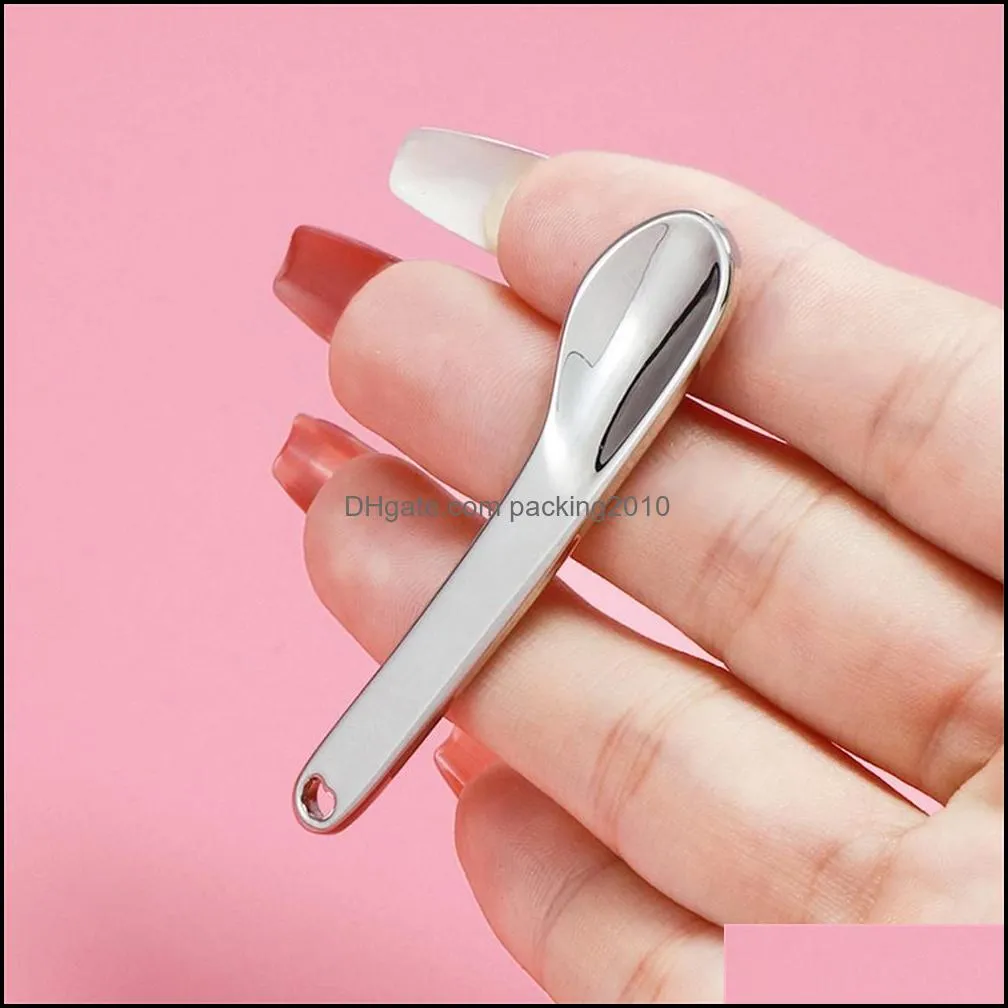 factory spoons curved cosmetic spatula scoops makeup mask spatulas facial cream spoon for mixing and sampling rose silver gold