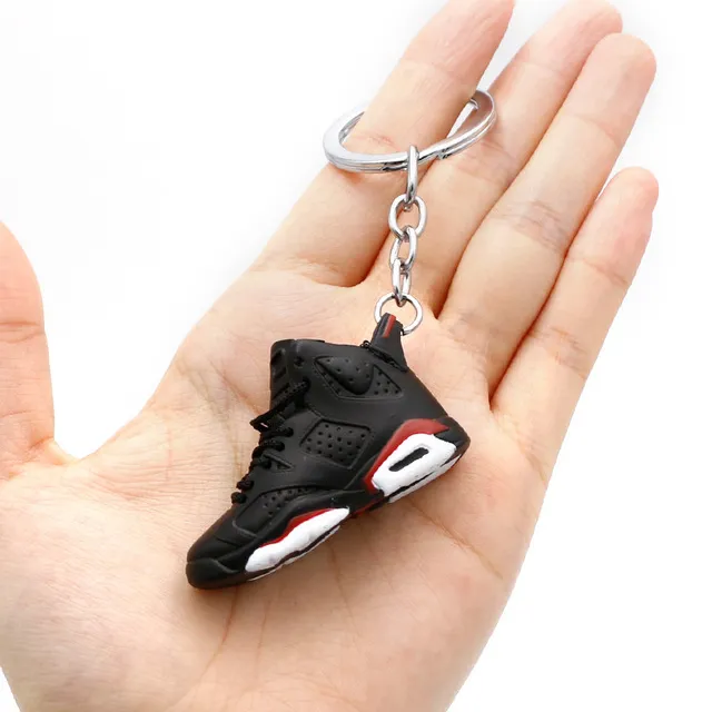 3d mini basketball shoes aj three dimensional keychain star sneakers pendant car keychain personality creative bag pendant small