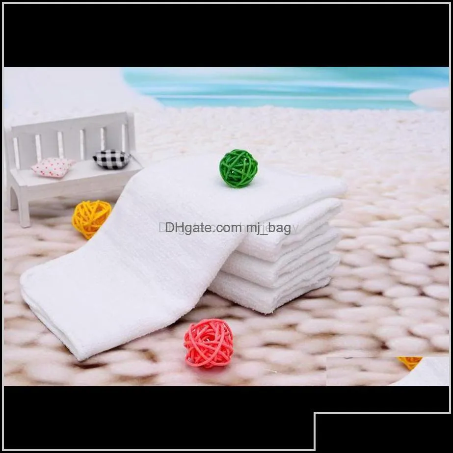Textiles Home Garden Drop Delivery 2021 White Small Square 20X20Cm Custom Gift Giveaway Absorbent Hand Towel El Cotton Napkin