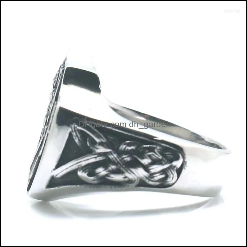 cluster rings unisex cross saint michael 316l stainless steel est shield ring