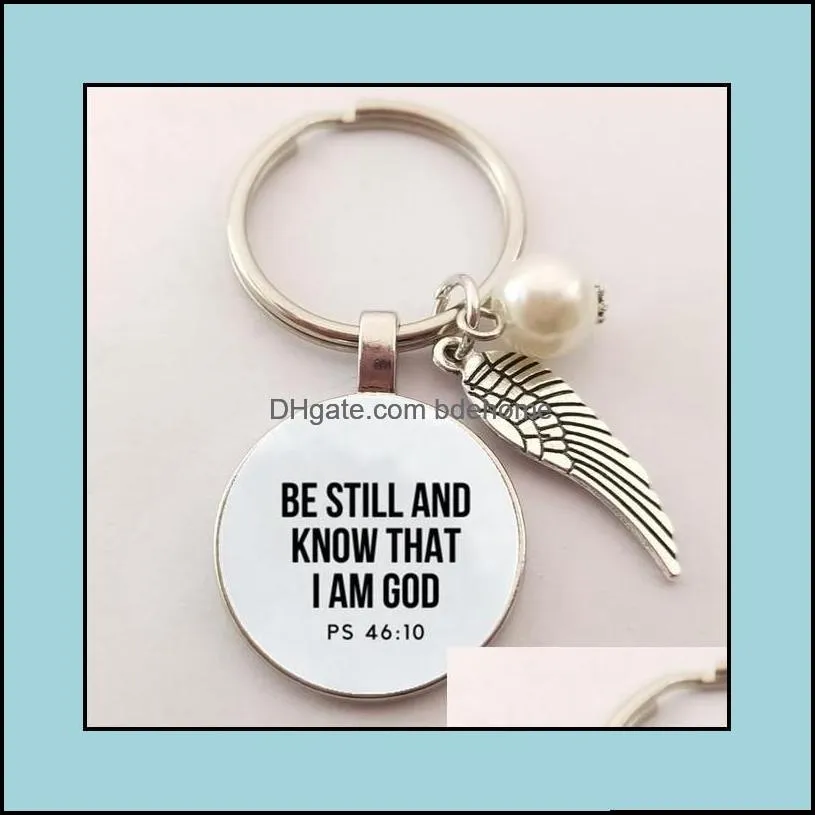 Keychains Bible Verse Key Chains Faith Keychain Scripture Quote Christian Jewelry For Friend Women Men Inspirational Gifts Drop Deliv