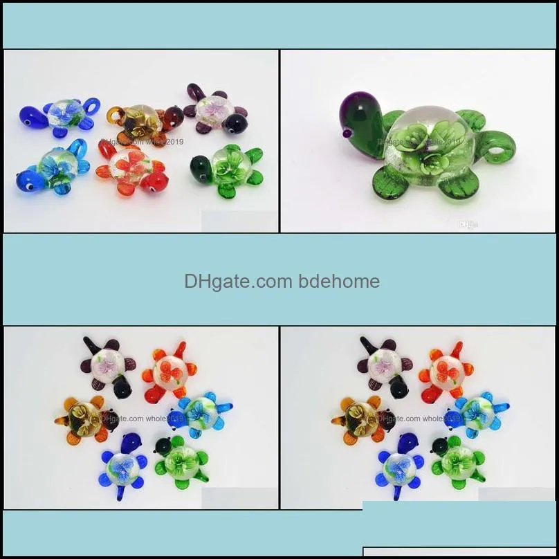 pendant necklaces pendants jewelry wholesale flower 3d animal turtle murano glass bead fit girls wome dhjft