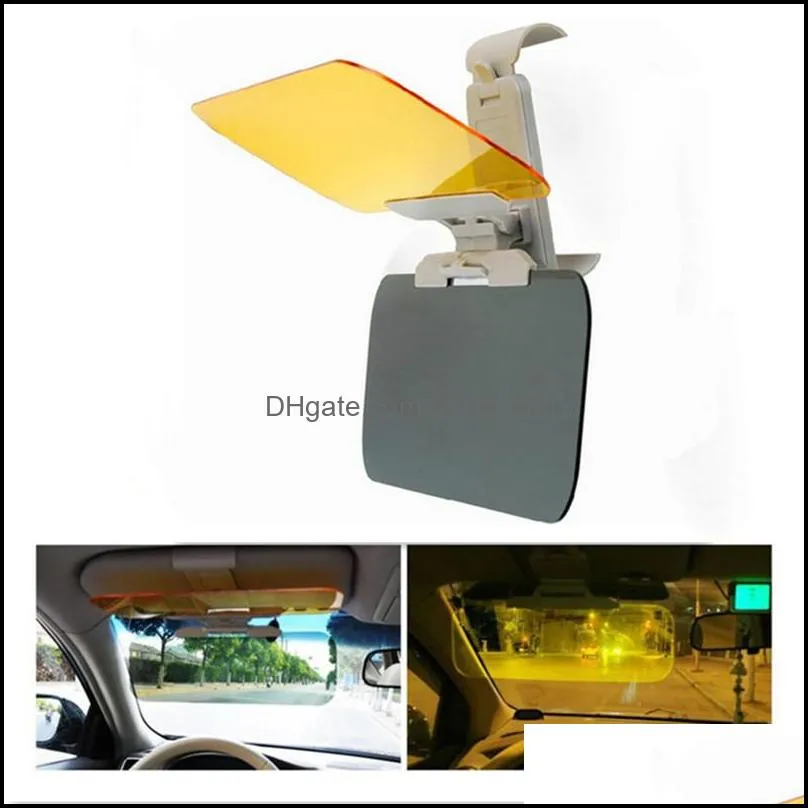 2 in 1 car automobile sun antiuv block visor day and night non glare antidazzle sunshade mirror driver goggles shield