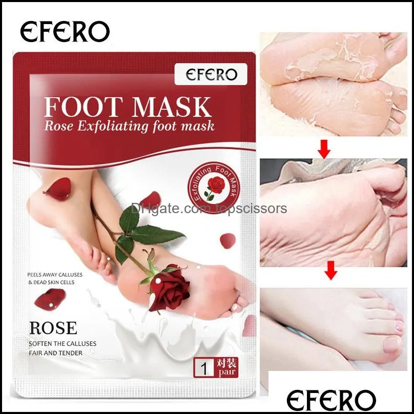 efero lavender/aloe feet exfoliating foot mask skin peeling dead skin feet mask for legs heels foot peeling mask 10pcs