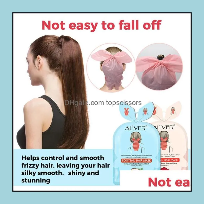 hair tail mask moisturizing repair dry damaged hydrating hair damaged repair dry improve hair soft smooth shiny 6pcs