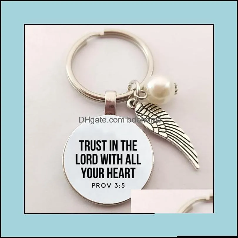 Keychains Bible Verse Key Chains Faith Keychain Scripture Quote Christian Jewelry For Friend Women Men Inspirational Gifts Drop Deliv