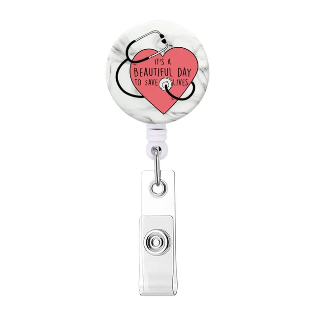 doctor nurse retractable badge reel medical worker work card display clip name tag id badge holder accessories hospital supplies