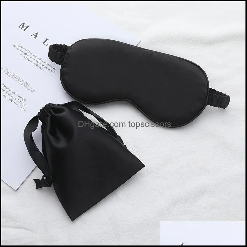 imitated silk sleep mask supple eye shade portable travel eyebreathable rest blindfold eye cover night sleeping mask 50pcs