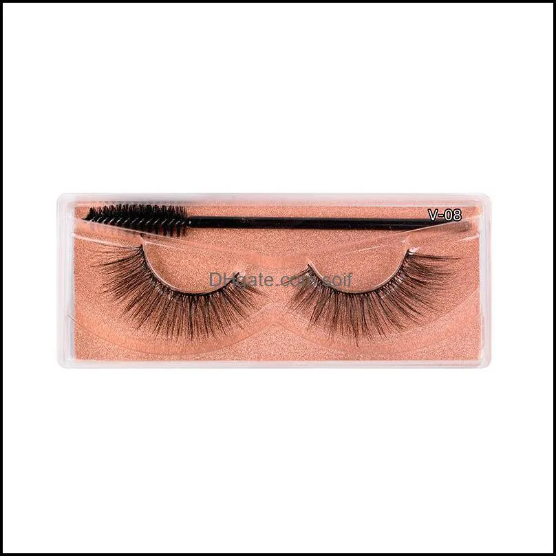 party supplies 3d thick false eyelashes 1 pair of vseries cotton thread terrier eyelashes natural slender