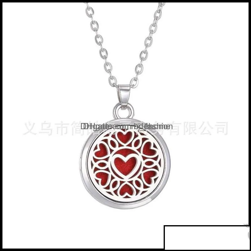 pendant necklaces tree of life aromatherapy necklace per essential oil diffuser open stainless steel locket pendant aroma n mjfashion