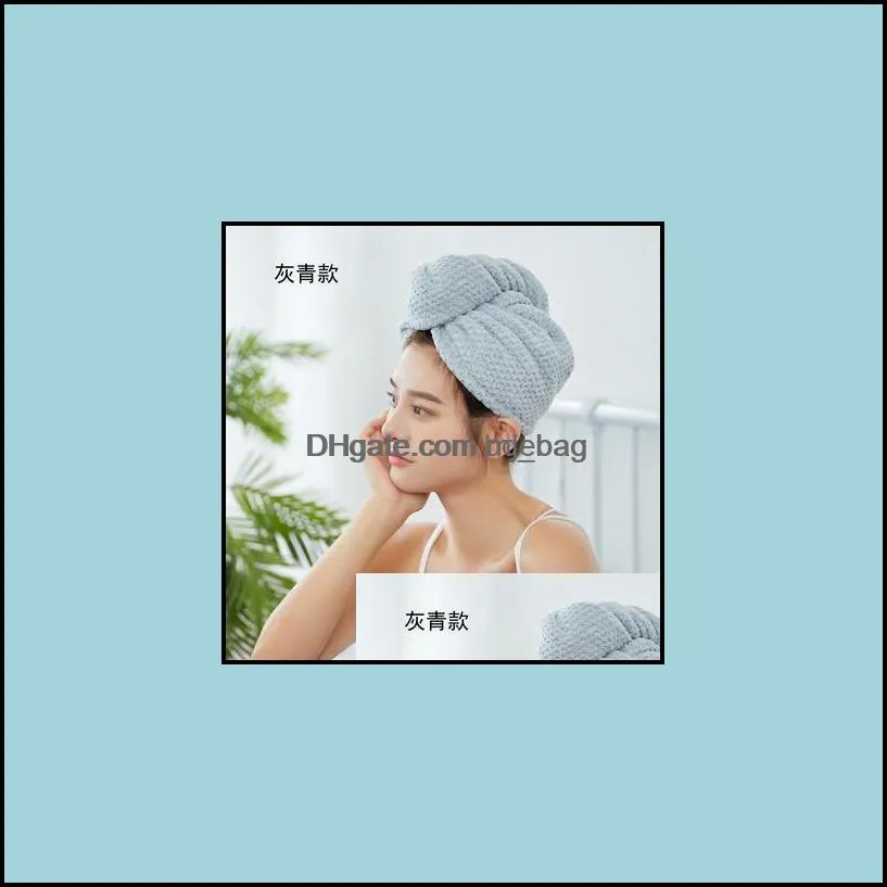 Towel Home Textiles Garden Microfiber Hair Towels Wrap For Women Curly Spa Turban Rapid Drying Bath Shower Cap Quick Dry Head Drop