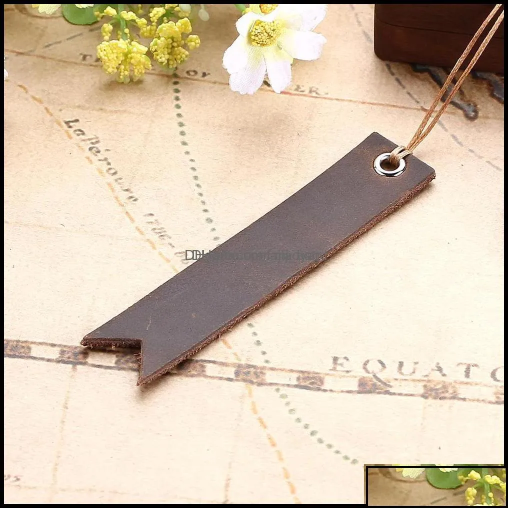 Bookmark Desk Accessories Office School Supplies Business Industrial Vintage Retro Leather Stationer Fl Grain Bookmarks S For Readers