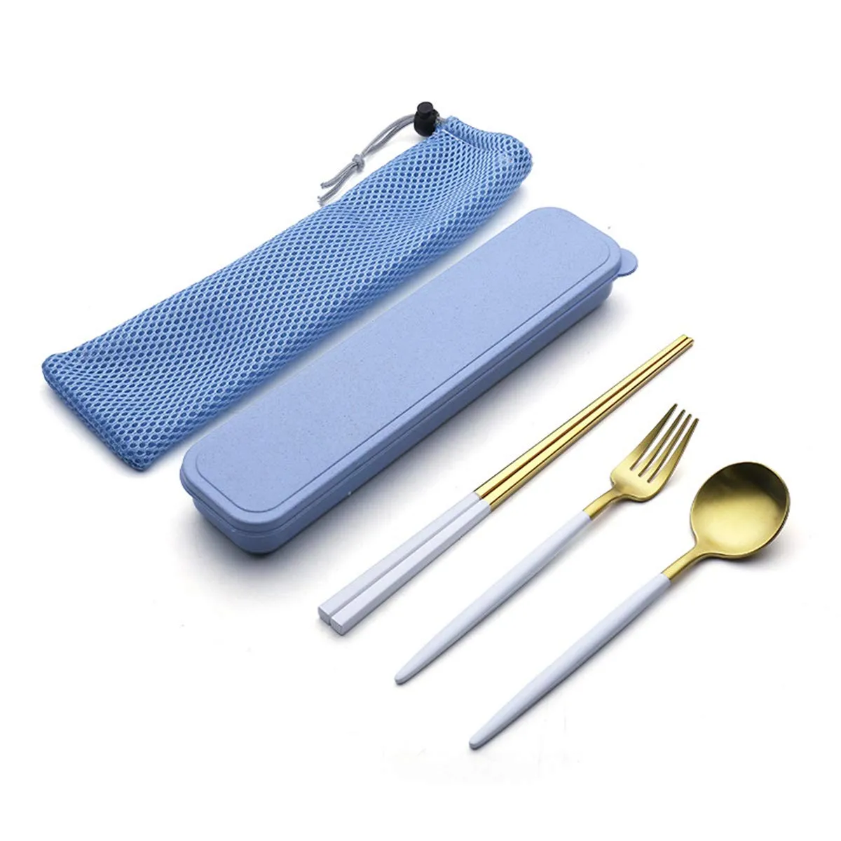straw bag portable travel mesh bag straw pouch straw carrying case for straw cutlery fork spoon tableware sets wholesale