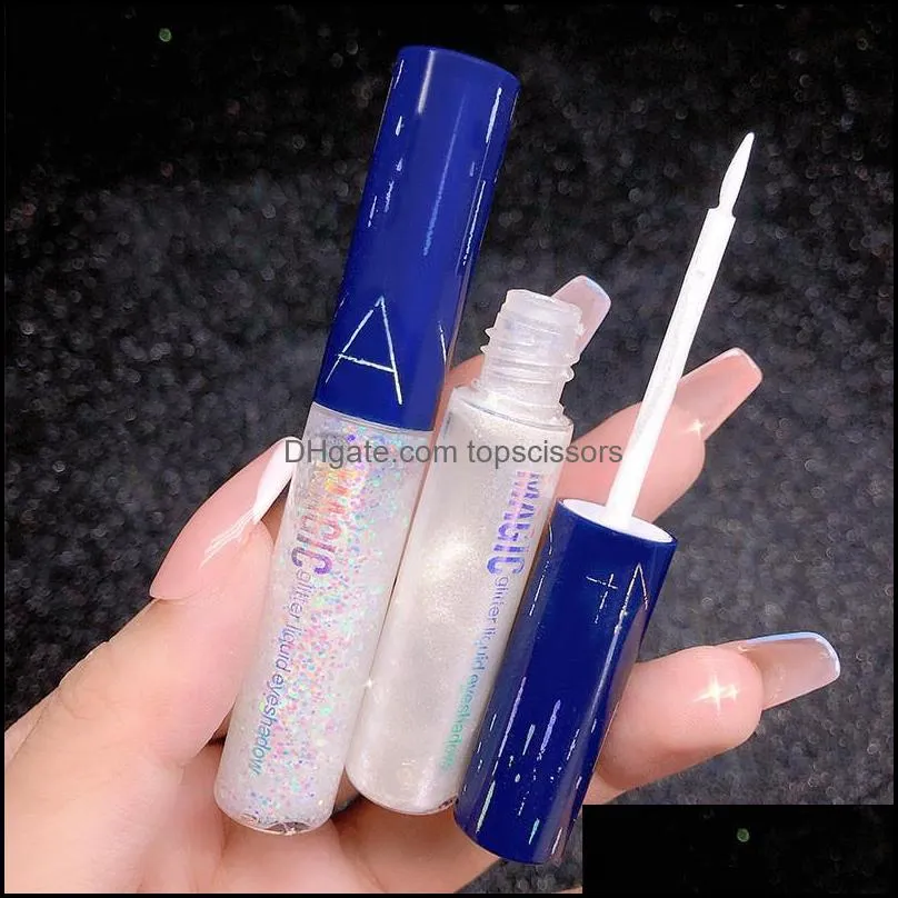 shimmer and shiny waterproof liquid glitter eyeliner eyeshadow metallic eye liner pen beauty party makeup tool 6pcs