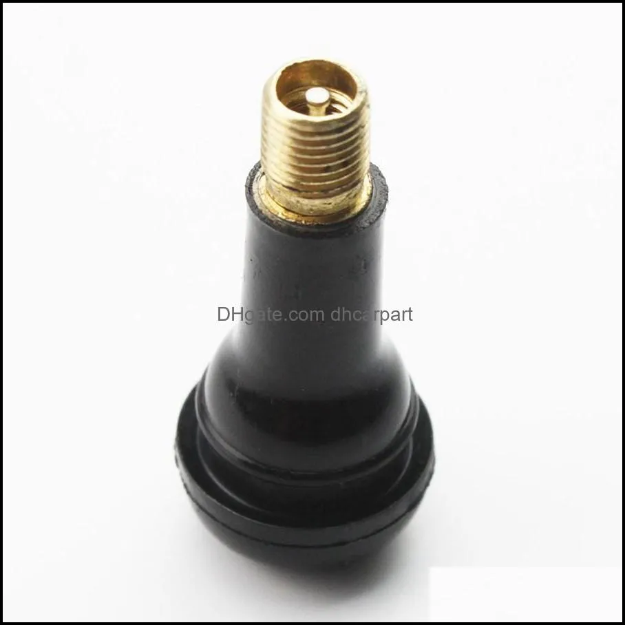 100pcs/lot tr413 brass car valve valves stem rims snapin tire auto tyre tubeless short rubber wheel accessory