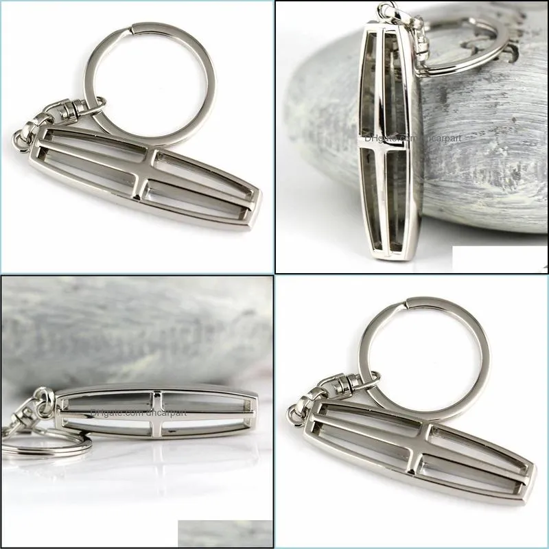 5pcs/lot metal 3d car keychain llavero keyring for lincoln auto key chain ring auto car styling keyholder