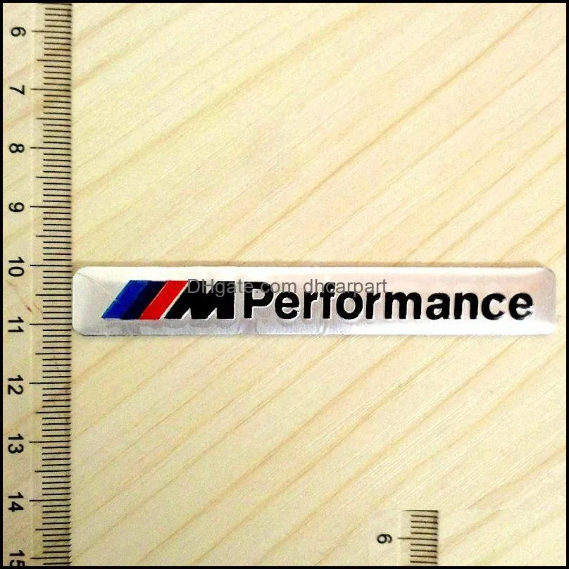 ///m performance motorsport metal logo funny car sticker aluminum emblem grill badge for bmw e34 e36 e39 e53 e60 e90 f10 f30 m3 m5 m6