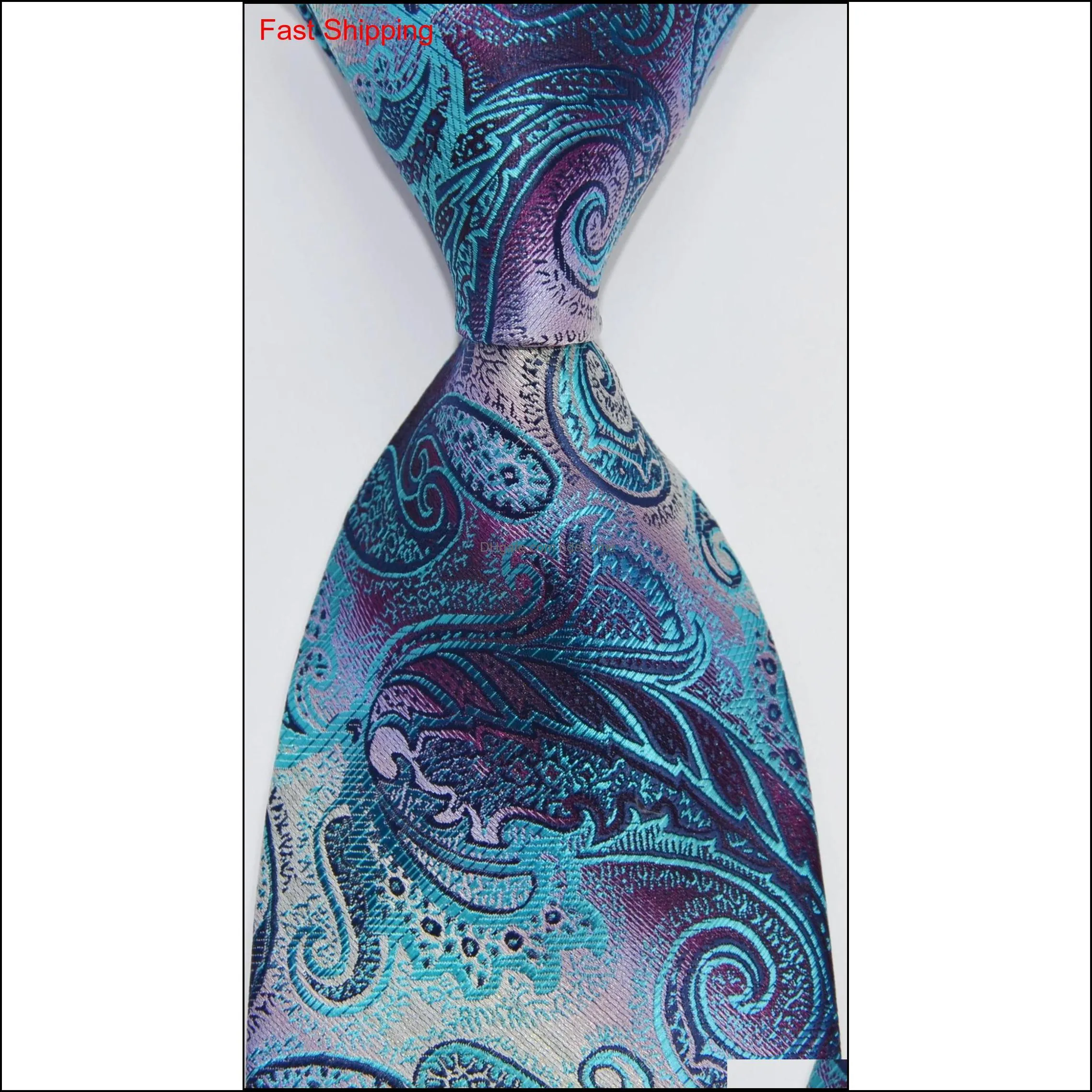 mens floral tie silk necktie gold blue jacquard party wedding woven fashion design gz7201116 7of1j