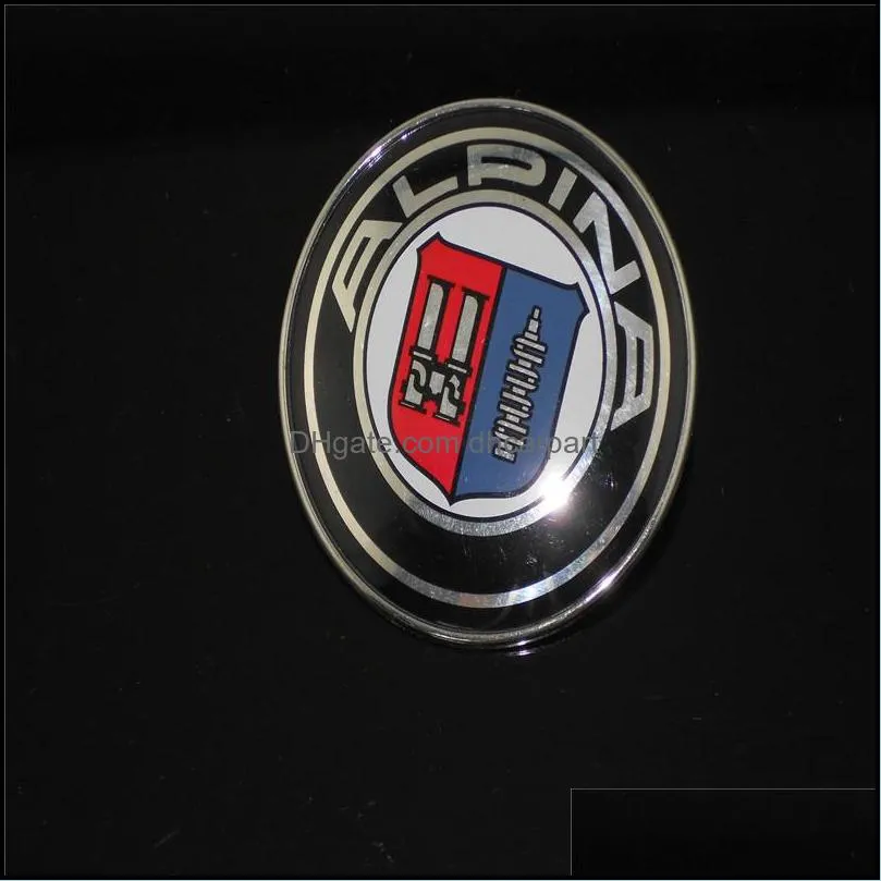 20pcs/lot 82mm emblem badge for alpina chrome bonnet hood for e9 e21 e28 e30 e46 e87 e90 shipping